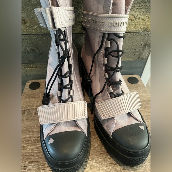 SOLD Converse GR82 XHI 2020 Love Fearlessly Amethyst Grey Purple Platform Boot - Picture 10 of 16